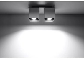 Sollux SL.0064 - Bodové svietidlo QUAD 2 2xGU10/40W/230V šedá