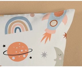 Modré/béžové bavlnené detské obliečky do postieľky 100x135 cm Eclips – Good Morning