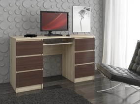 PC stolík Behati (dub sonoma + wenge). Vlastná spoľahlivá doprava až k Vám domov. 1069462