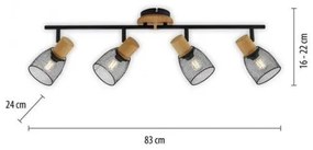 JUST LIGHT. 15194-79 - Bodové svietidlo TAMIS 4xE14/10W/230V