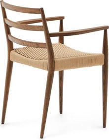 Jedálenská stolička z dubového dreva v hnedo-prírodnej farbe v súprave 2 ks Analy – Kave Home