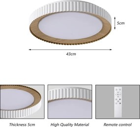 BRILAGI - LED stmievateľné stropné svietidlo NEXO LED/48W/230V 3000–6000K biela, priemer 43 cm + diaľkové ovládanie