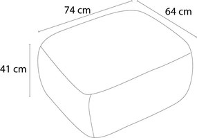 Zelená podnožka z textílie buklé Montaigne – Bobochic Paris