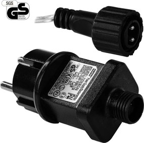 Vianočný svetelný dážď - 15 m, 600 LED, studeno biely