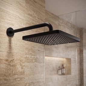 Rea Rea, obdĺžniková dažďová sprcha 380x210 mm, JS-032, čierna matná, REA-P0393