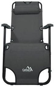 Skladacie polohovateľné kreslo antracit