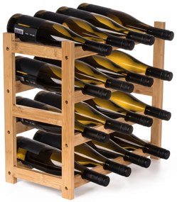 G21 Bambusový stojan na víno, 16 fliaš