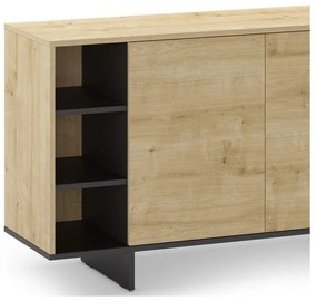 Nízka komoda v dekore duba v prírodnej farbe 170x80 cm Cequoia – Marckeric