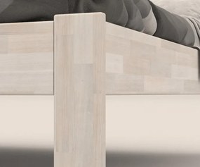 Rohová posteľ so zástenou vľavo Tema L 180x200 cm, bielený buk