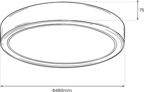 Stropné LED svietidlo Lago, 1x LED 36w, 4000k