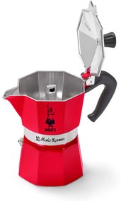 Kávovar na moka kávu Bialetti Moka Express, 130 ml, červený