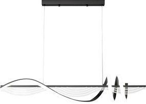Toolight Toolight, závesné LED svietidlo 100 cm, 3000K, LHJ041-CP, čierna, OSW-50019