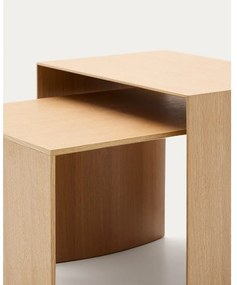 Konferenčný stolík vo svetloprírodnej farbe v dekore duba 45x90 cm Litto – Kave Home