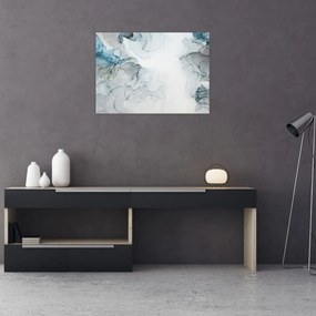 Sklenený obraz - Modrý mramor (70x50 cm)
