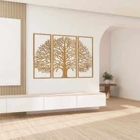 Trojdielny drevený Strom života | Moderný 3D obraz na stenu | SENTOP HDF0179