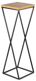 Stojan na kvety 70x24 cm čierna/hnedá