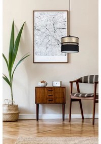 Luster na lanku LIMA 1xE27/60W/230V zlatá/čierna