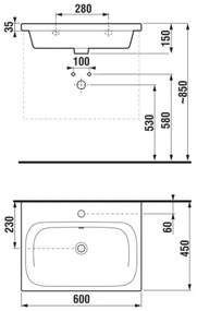 JIKA H8127137161041 - Závesné umývadlo MIO 60x45 cm keramika/matná čierna