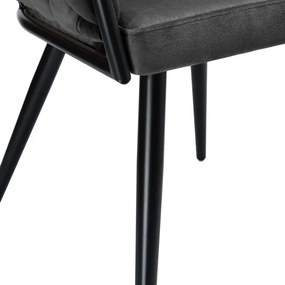 Jedálenská stolička ASTON zamatová, grafitová