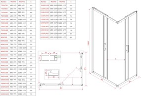 Erga Tucson, sprchový kút s posuvnými dverami 120(dvere) x 140(dvere) x 190 cm, 6mm číre sklo, čierny profil, ERG-S02-TUCSON-D120D140-CL-BK