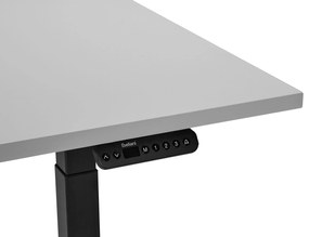 Elektricky nastaviteľný písací stôl 160 x 72 cm sivá/čierna DESTINES Beliani