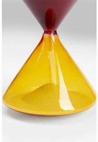 Hourglass dekorácia 18 cm červená/oranžová