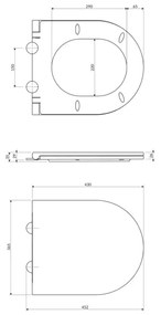 OMNIRES OTTAWASPDEBP - Záchodová doska SoftClose OTTAWA duroplast/lesklá biela