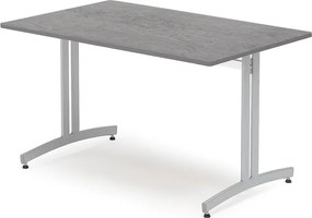 Jedálenský stôl, 1200x700 mm, tmavošedé linoleum, šedá