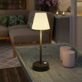 Stolná lampa tmavošedá vrátane LED nabíjateľná s dotykovým stmievačom - Renata