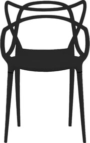 Čierna plastová stolička KATO