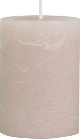 Ružová široká sviečka Rustic pillar rose - Ø 7*10cm/ 40h
