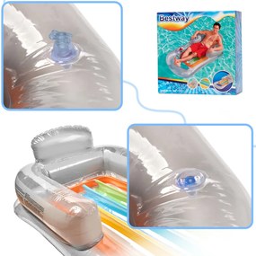 IKO Nafukovacie kreslo Bestway 43028 – sivé