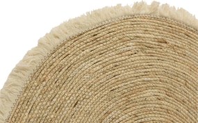 Prírodný okrúhly koberec VELOR ⌀ 70 cm, béžový