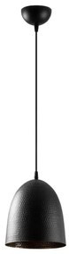 Luster na lanku TATTOO 1xE27/40W/230V, priemer 20 cm, čierny