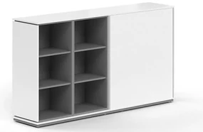 Stredná skriňa Creator 202,2 x 44,5 x 115,5 cm, antracit / biela
