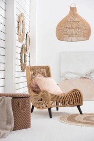 Závesné prírodné ratanové tienidlo Pear shape - Ø 83 * 76 cm / E27