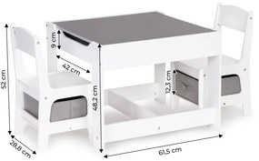 Detská nábytková zostava drevený stôl + 2 stoličky