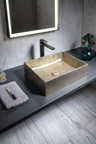 Sapho Sapho, FORMIGO betónové umývadlo na dosku, 60x40cm, zelená matná, FG223