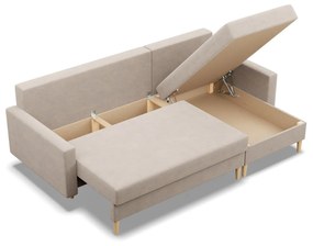 Rohová rozkladacia sedacia súprava ETNA Pravá Béžová