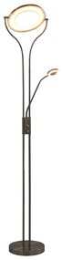 vidaXL Stojanová lampa 18 W, strieborná 180 cm, stmievateľná