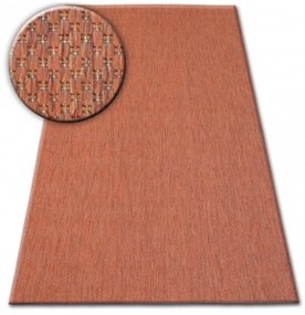 Kusový koberec Flat terakotový 60x180cm