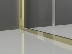 Mexen Exo, skladací sprchový kút 95 x 90 cm, číre sklo, zlatá, 816-095-090-50-00