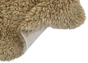 Lorena Canals, Vlnený koberec Woolly - Sheep Beige, 75x110 tvar kožušiny, béžová, obývacia izba