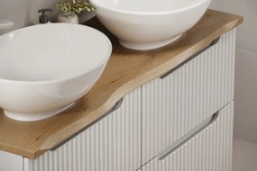 Závěsná skříňka pod umyvadlo Nova Denim s deskou 100 cm modrá/dub coast evoke