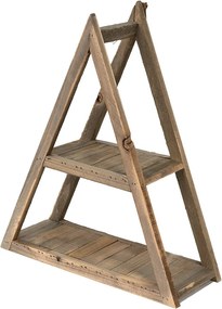 Nástenná drevená dekoračná polička - 31*11*36 cm