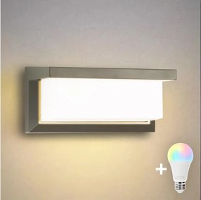 Brilagi - LED RGBW Vonkajšie nástenné svietidlo BRICKY 1xE27/9W/230V sivá IP54