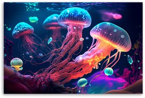 Gario Obraz na plátne Svietiace medúzy Rozmery: 60 x 40 cm