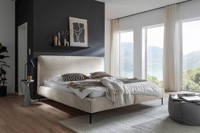 XXXLutz ČALÚNENÁ POSTEĽ, 180/200 cm, krémová, čierna MID.YOU - Online Only spálne - 002784000703
