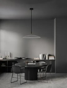 LED čierno-dymový dizajnový luster Polifemo 60