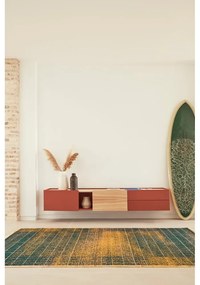 TV stolík v dekore duba v tehlovo-prírodnej farbe 180x45 cm Otto – Teulat